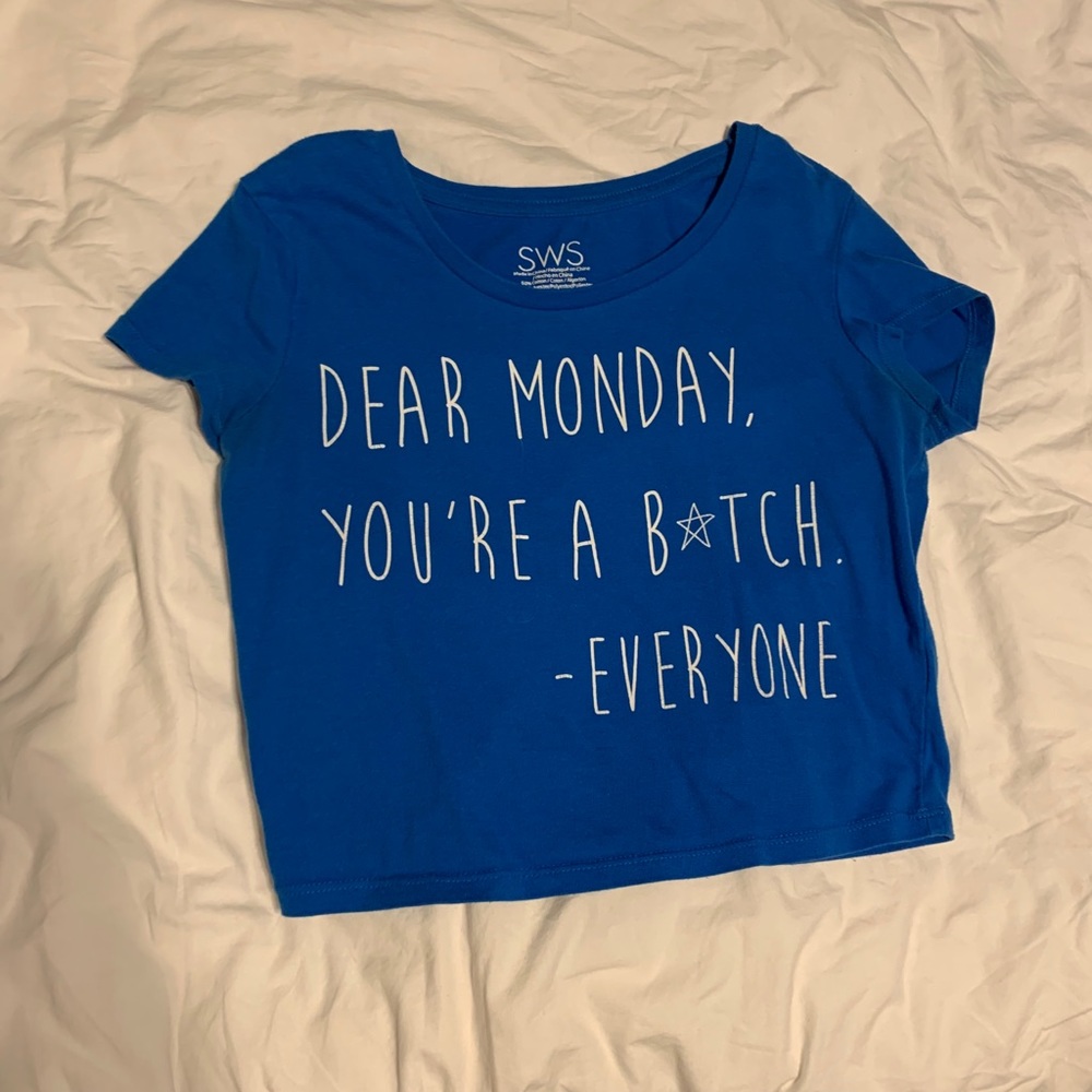 Blue crop top